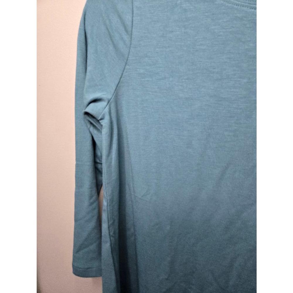 Zenanna womens Blue 3/4 Sleeve Shirt Size small flowy top - Picture 3 of 3